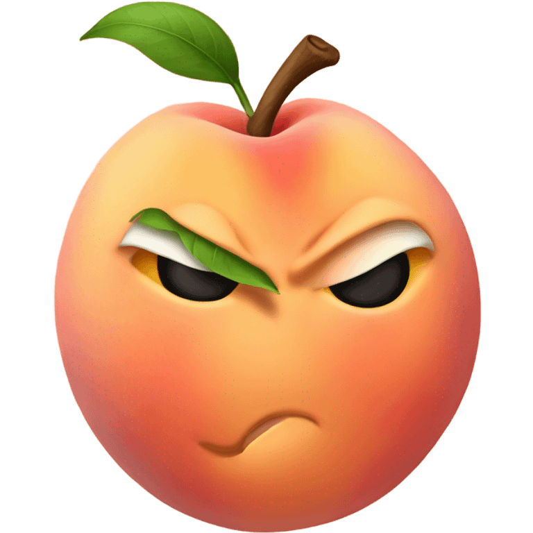 peach emoji with tong emoji