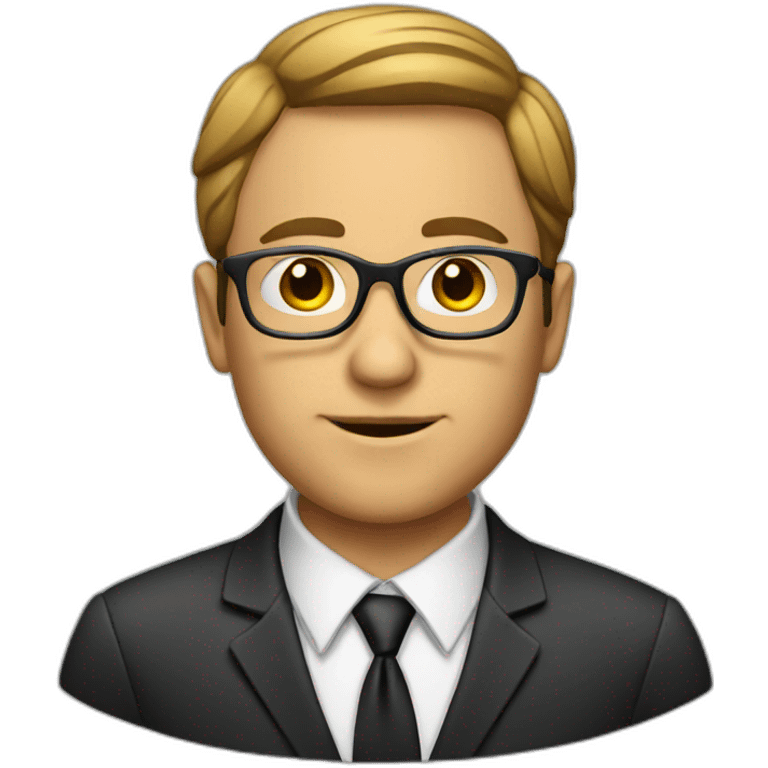 lawyer with glasses and documents emoji