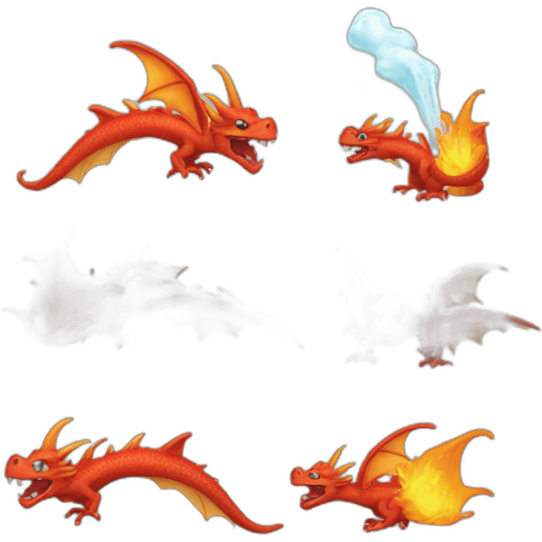 À dragon Who Spit out white liquid emoji