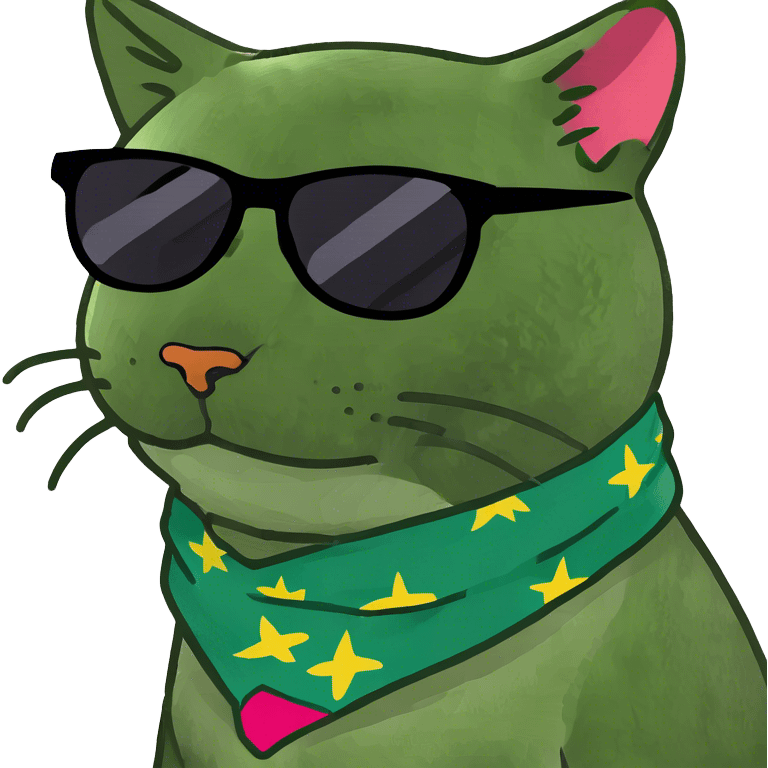 Cat with sunglasses emoji