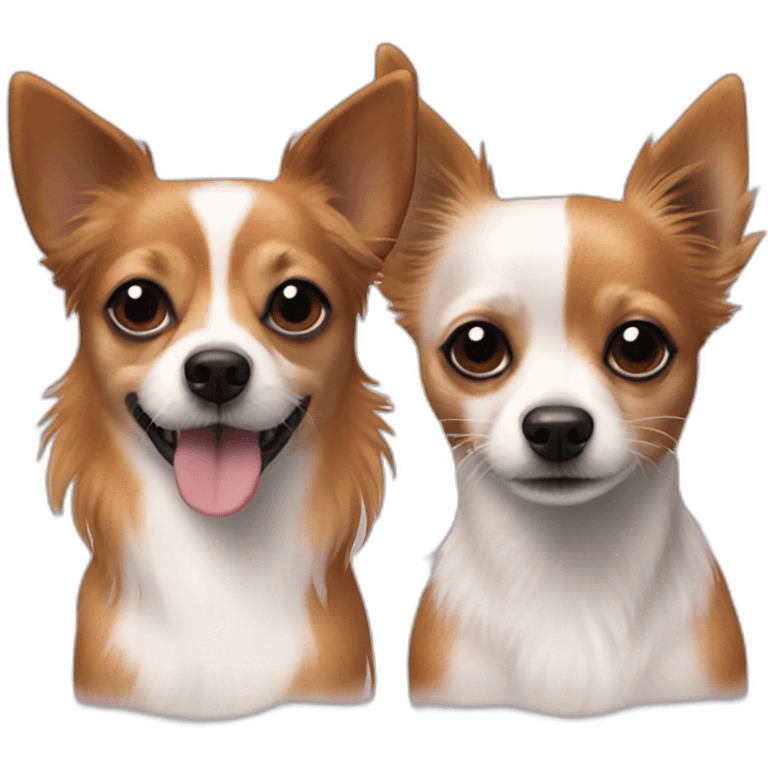 a jack russel and a long haired chihuaua emoji