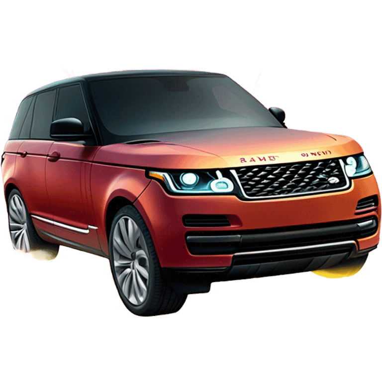 A futuristic range rover on a modern road, with lightning and energy all around, symbolizing innovation.
 emoji