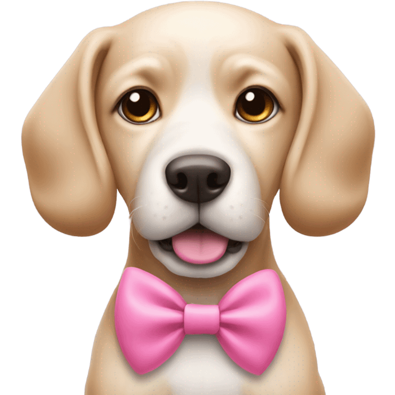 dog with pink bow emoji