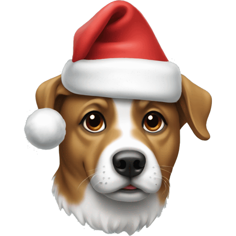 Dog with Santa hat emoji