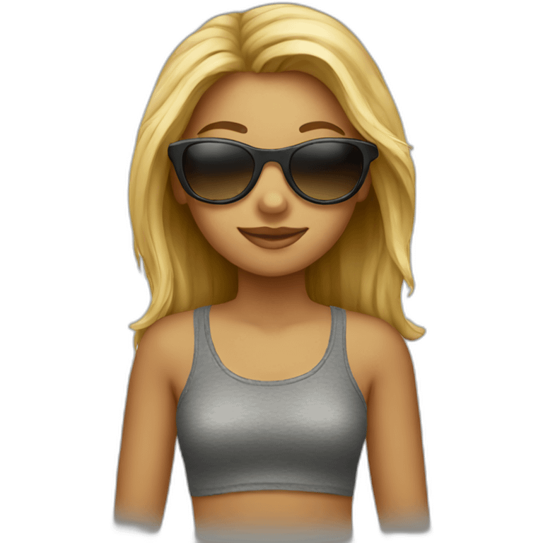 sunglass girl emoji