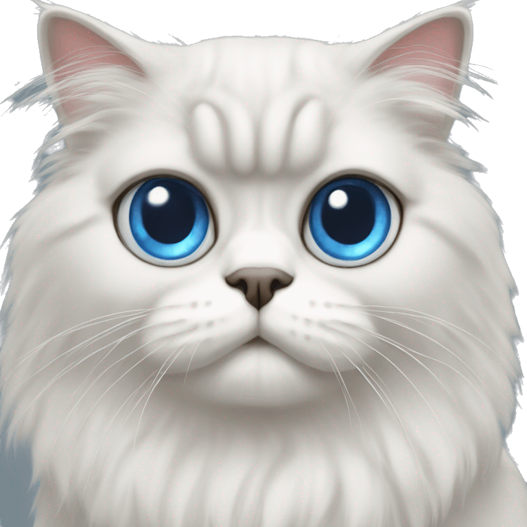 persian cat with blue eyes emoji