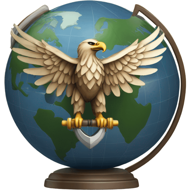 Eagle globe and anchor emoji