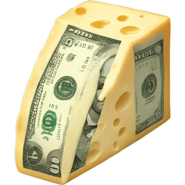 Money in cheese form emoji