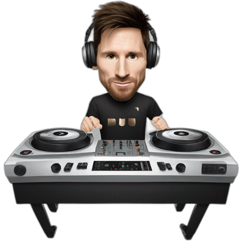 lionel messi playing dj emoji