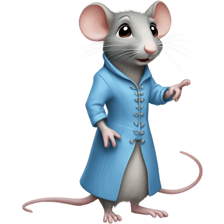 Cinderella rat, standing, wear clothes  emoji