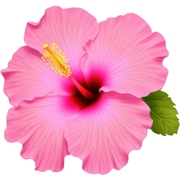 Pink hibiscus flower￼ emoji