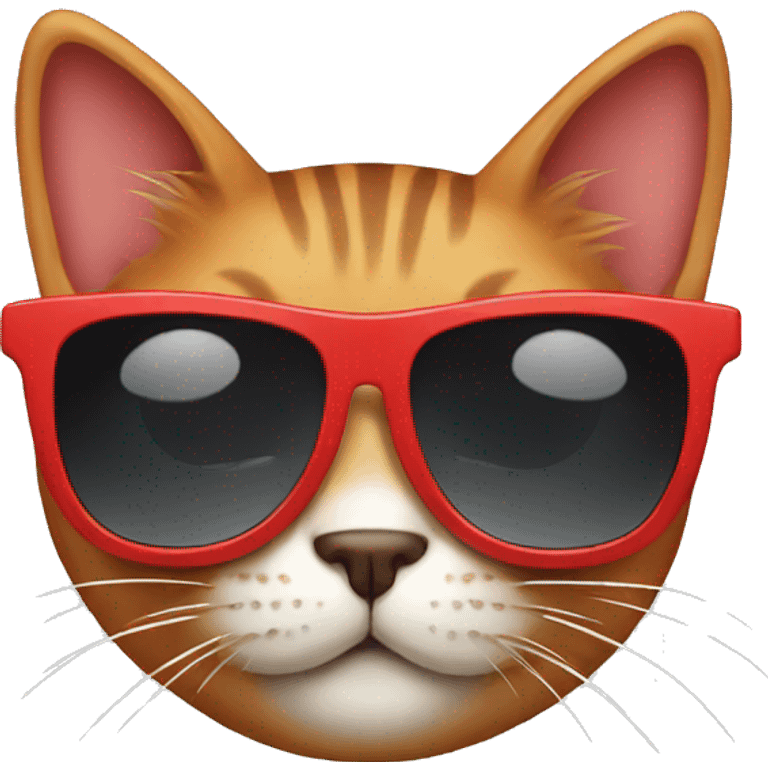 Cat red with sunglasses emoji