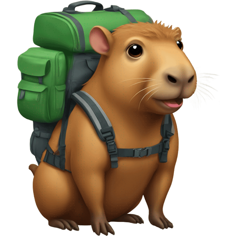 Capibara with backpack emoji