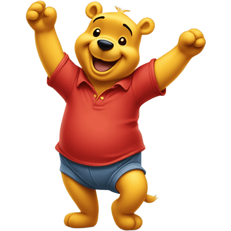 Winne the Pooh waving emoji