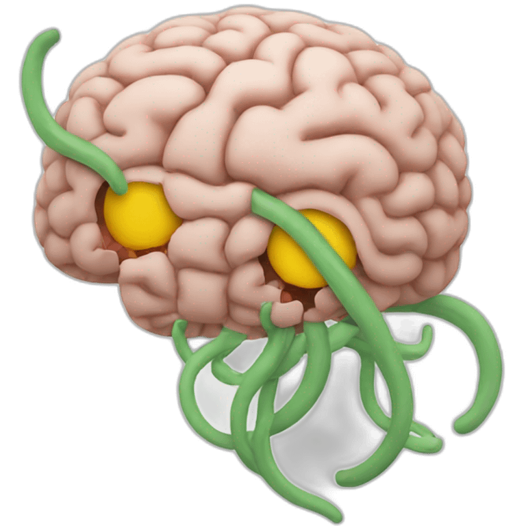 brain with worms emoji