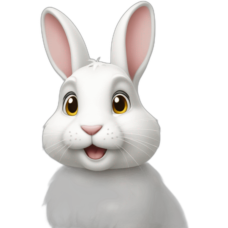 The White Rabbit from the cartoon secrets of pets emoji