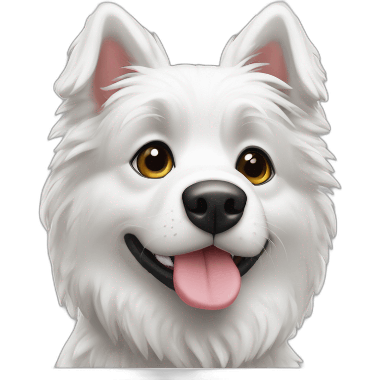 Chien berger australien noir et blanc emoji