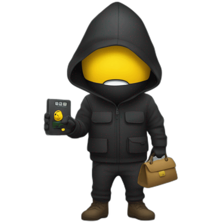 thief with yellow face with pc emoji