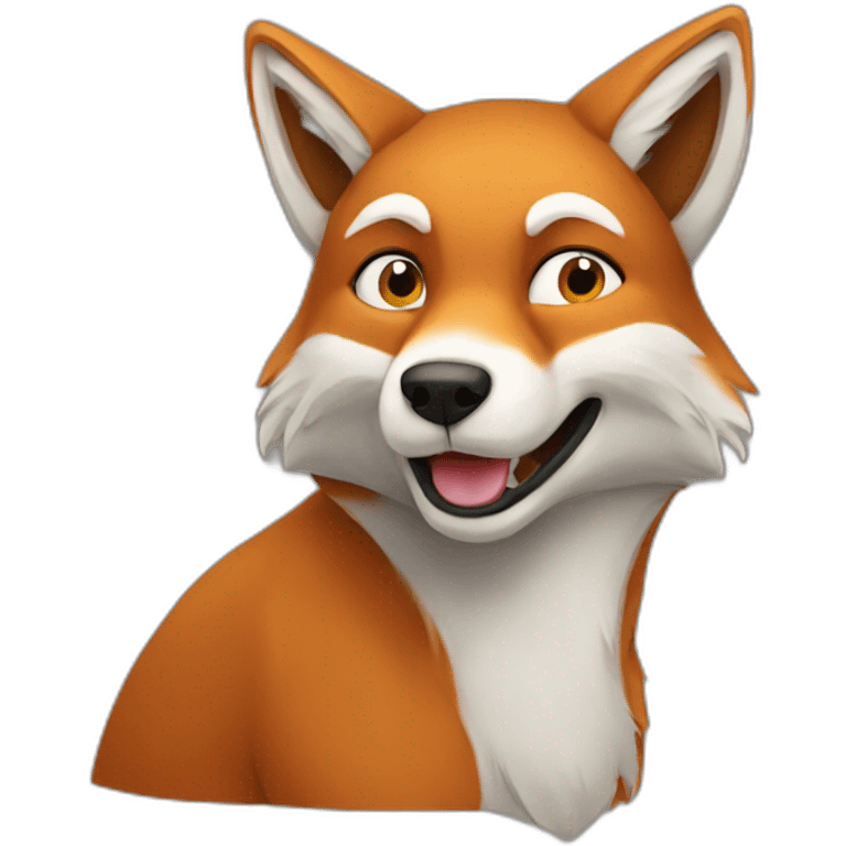 Renard câlin loup emoji