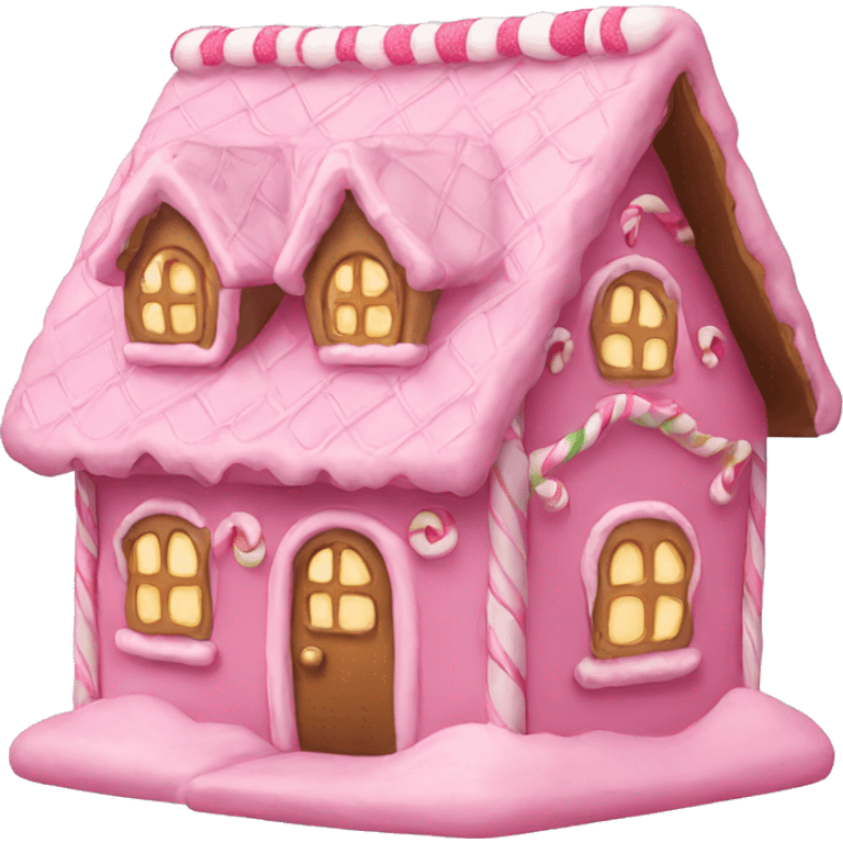 pink gingerbread house  emoji