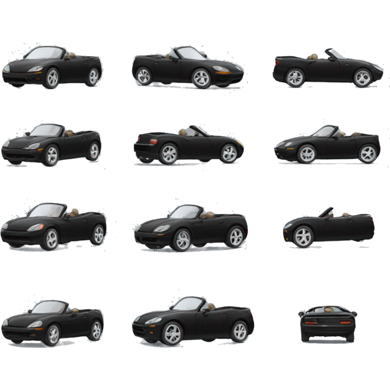 Black convertible sports car emoji