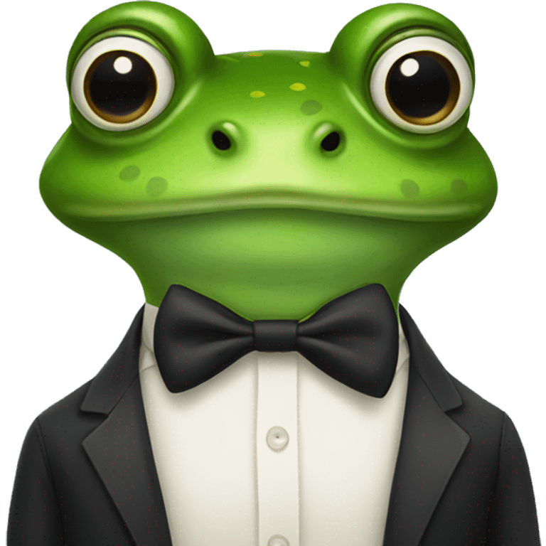 Frog with bow tie  emoji