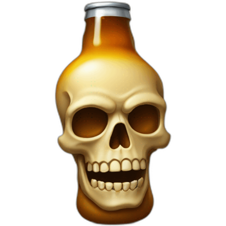 Skulling beer emoji