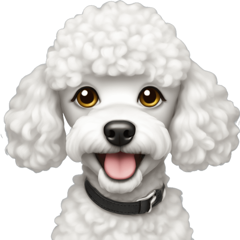 White mini poodle  emoji