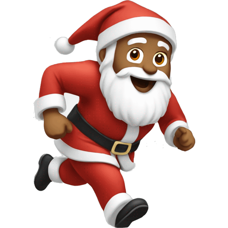 white Santa running emoji