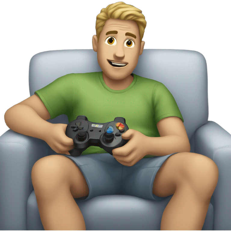 Guy playing video games  emoji