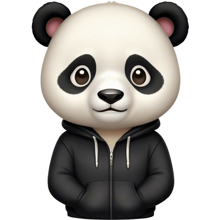 Panda wearing a hoodie ￼ emoji