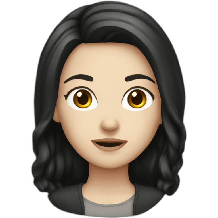 A white girl with dark hair emoji