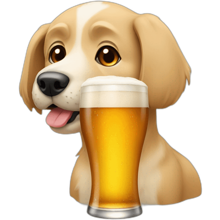 Dog and bier emoji