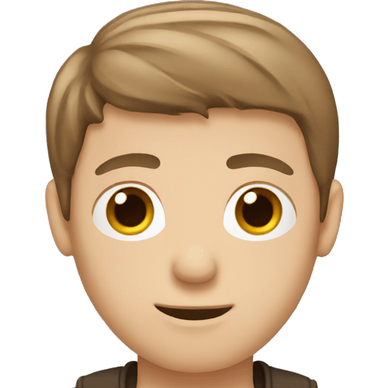 Guy with brown hair emoji