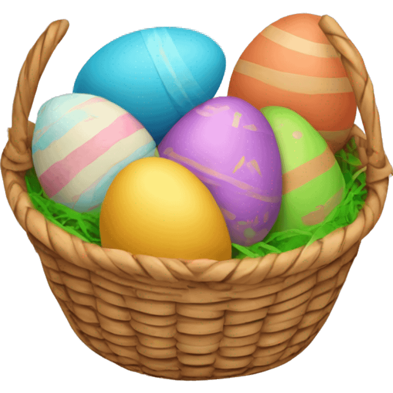 Easter eggs in a basket emoji