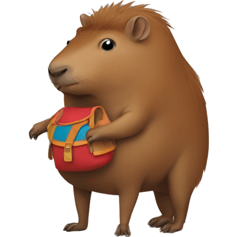 Capibara con una mochila  emoji