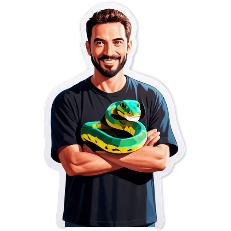 Guy with snake emoji