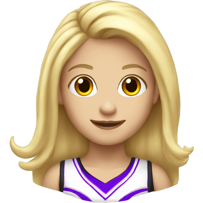 Long blonde hair cheerleader emoji