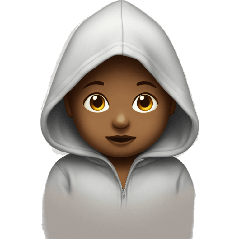 Baby wearing a hoodie  emoji