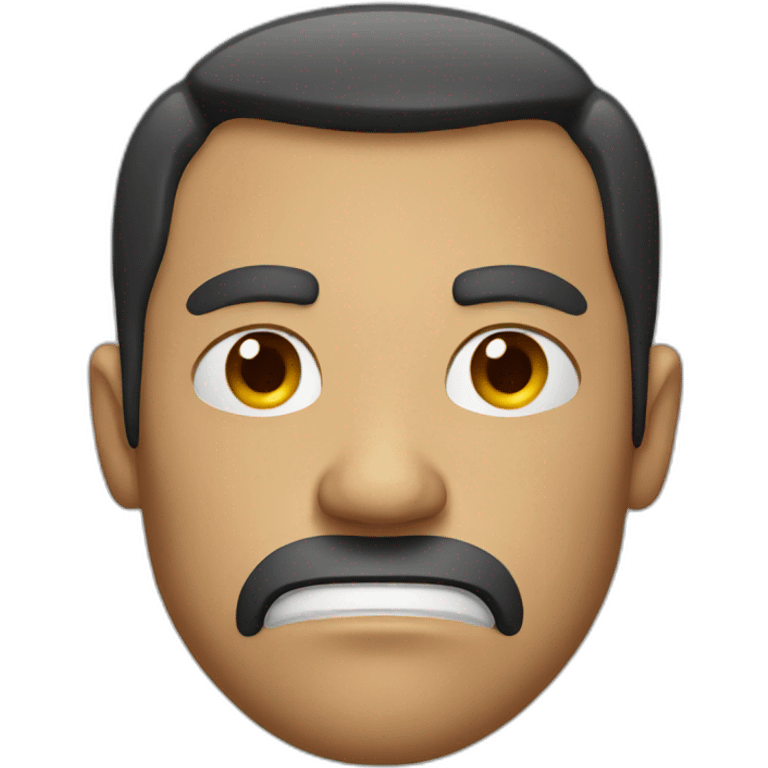 Man with angry face emoji