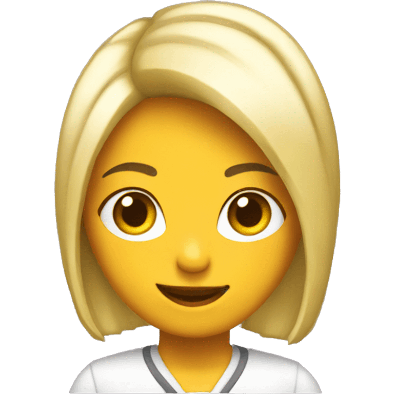 Chica en cuadro emoji