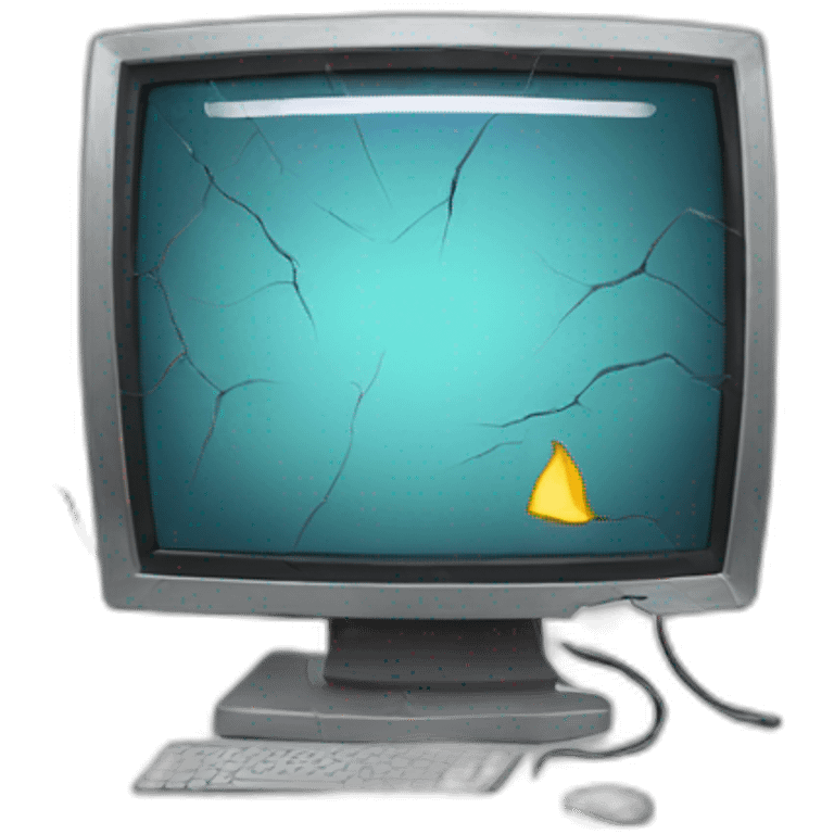 cracked monitor emoji