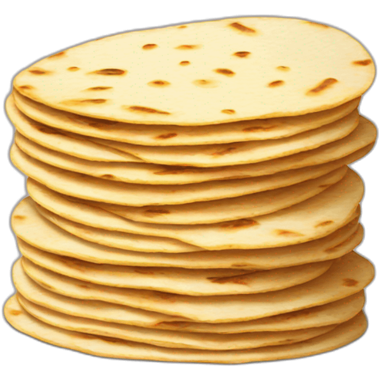 Small Stack of tortillas with some grill marks emoji