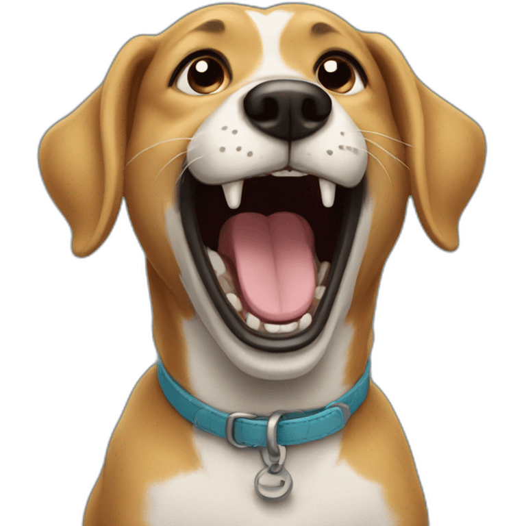 Dog laughing emoji