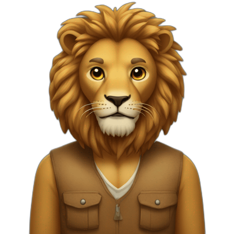 Lion man emoji