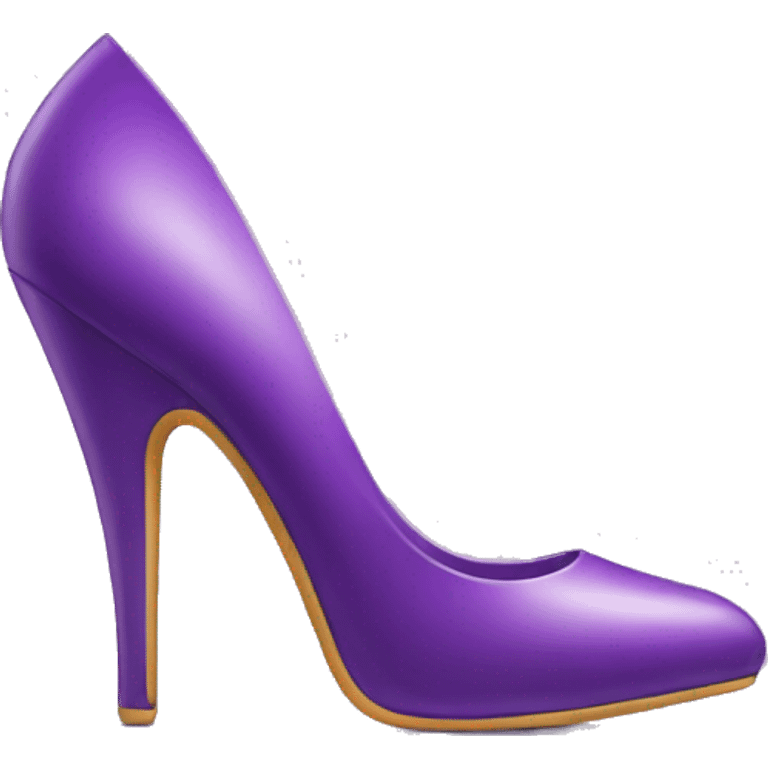 high heel purple  emoji