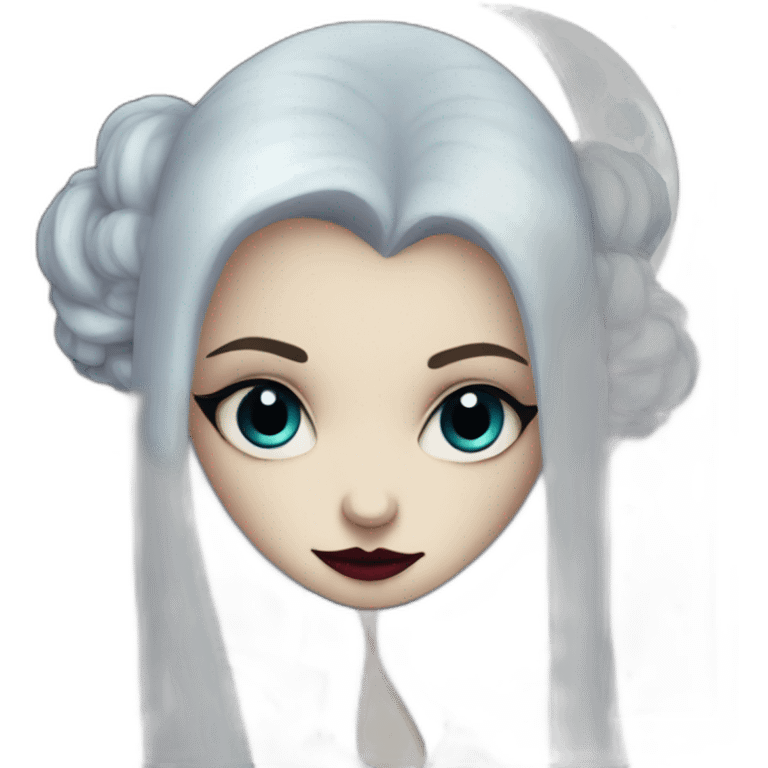 Sad vampire queen in the moon emoji