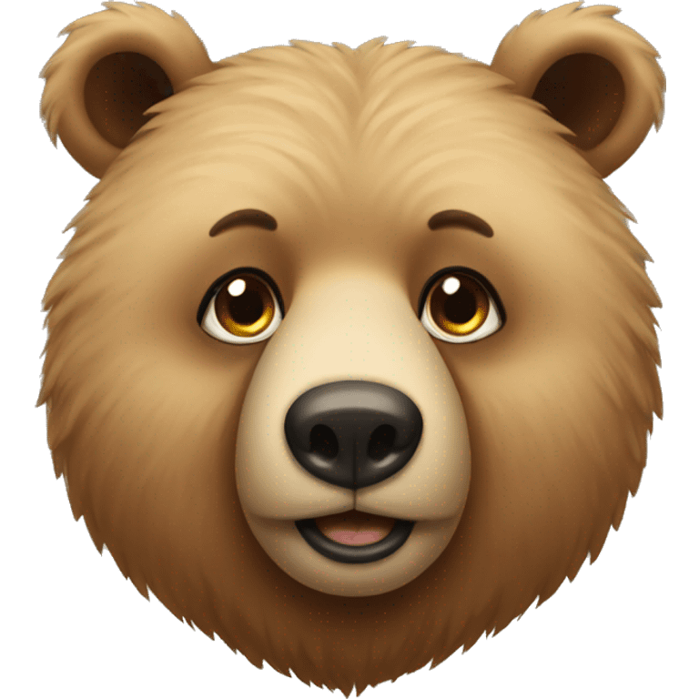 Bear wearing eyelashes emoji