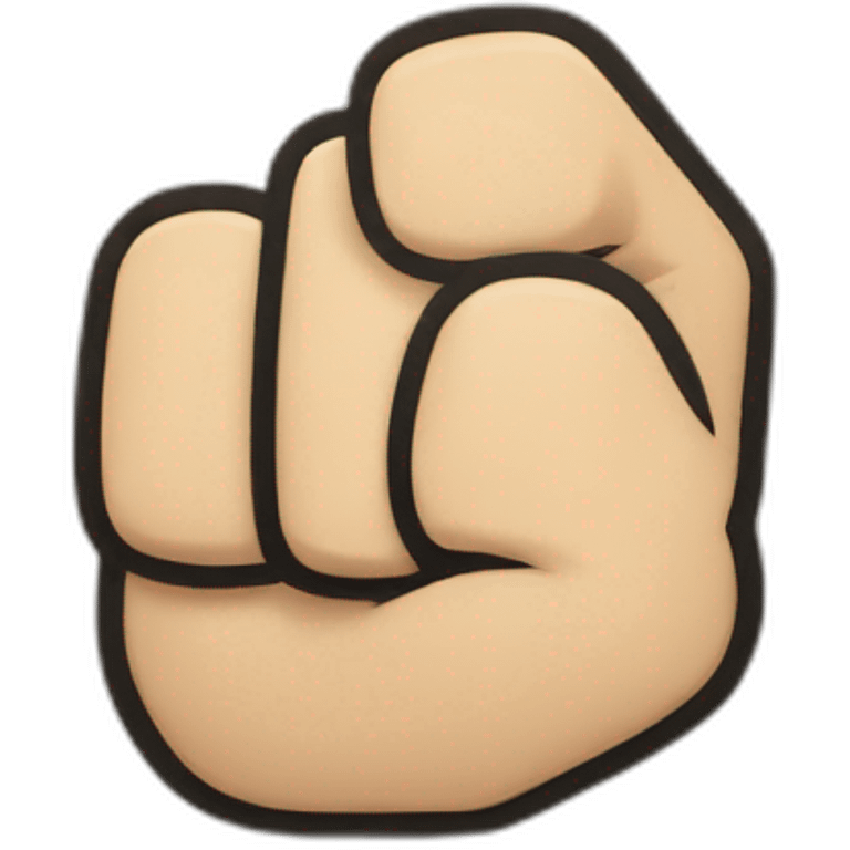 Fist sign but with a thumb sticking out from the center emoji