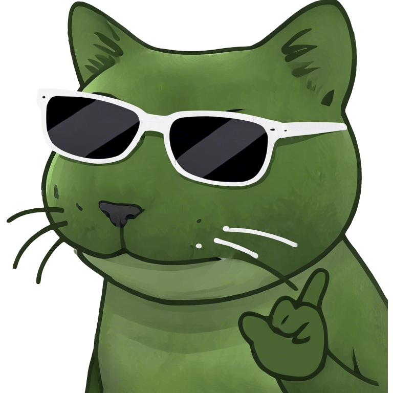 Cat with sunglasses emoji